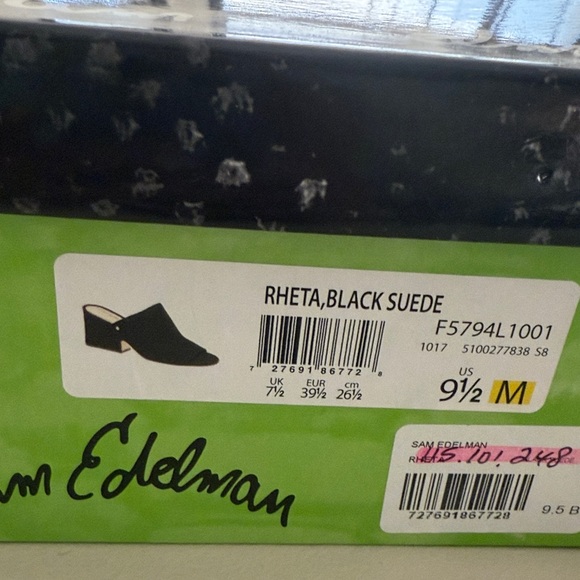 Sam Edelman Black Suede Mules - Picture 9 of 9